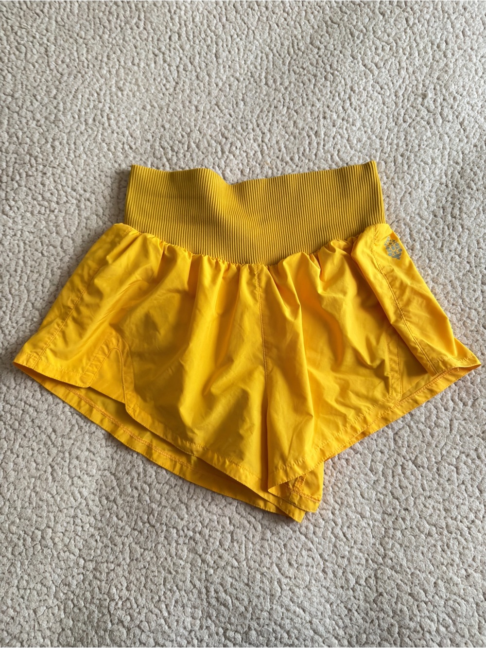 FP Movement Carpe Diem Mango/Sunflower athletic Shorts Sz M